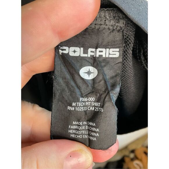 POLARIS Men's Mens XL Extra Large Short-Sleeve Tech Pit Shirt with Logo, Black - Picture 9 of 13